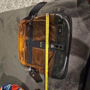 Tumi brown leather bag